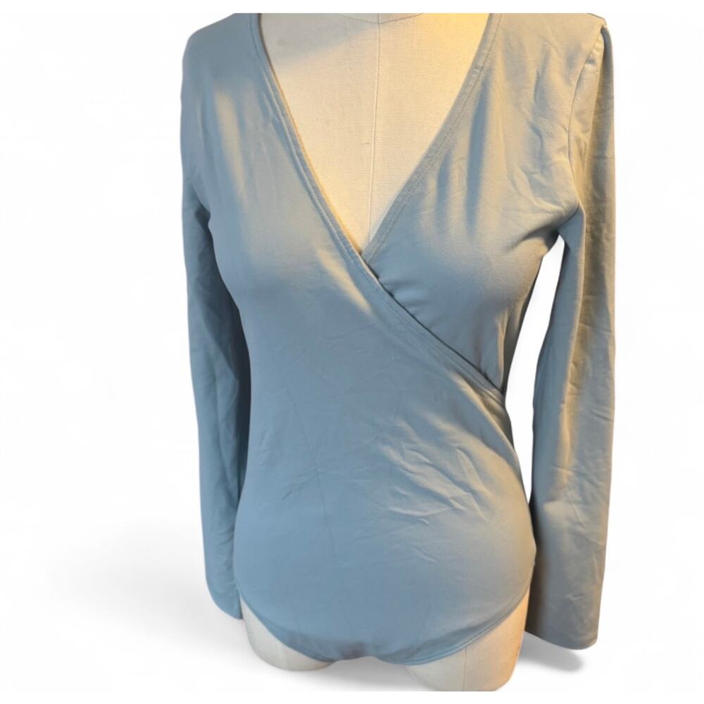 Abercrombie Soft & Cozy Long Sleeve Bodysuit Mint Green Women’s